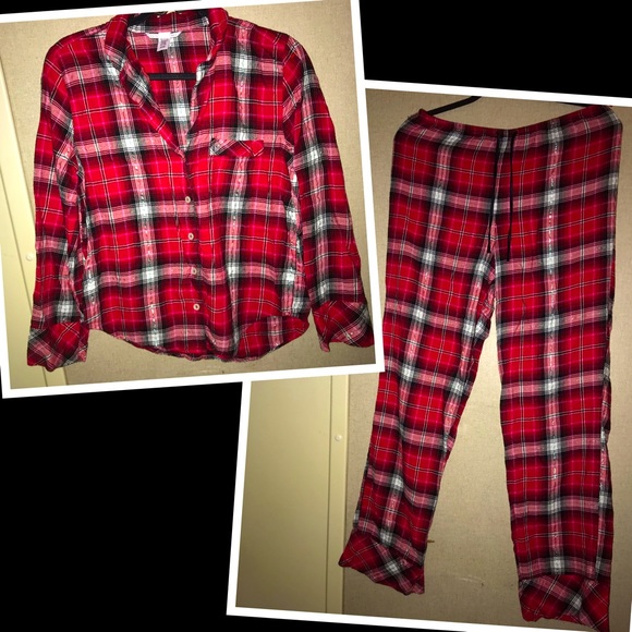 Victoria's Secret Other - Victoria’s Secret Plaid Holiday Cozy Pajama Set S